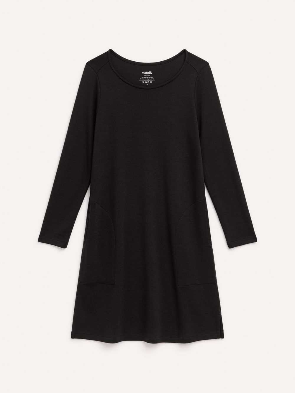 Wool& Margot Shift Dress in Black Size Small
